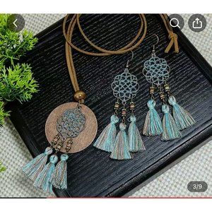 New Ladies Western Necklace and Earring Set